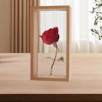 Shadow Box 3D Picture Frame Bouquet Badges Wedding Flower,Clear,Art with Glass Cover,Keepsake ruda