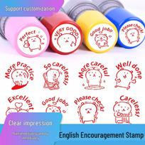 Encouraging Bear Stamp: Positive Math and English Teacher Comments Not Bad