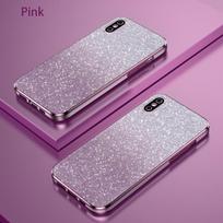 For iphone X XR XS Max Case Bling Luxury Electroplate Glitter Phone Case For iphone XR Shockproof Soft Bumper Clear Back Cover For iphone X XS rožinė