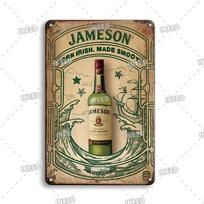 Vintage Jim Beam  Bulmers Whisky Tin Sign  Retro Metal Plaque for Home Club Irish Bar Wall Decor  Decorative Wall Plate for Home 20x30cm（7.8x11.8inch）