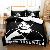 Sidhu Moosewala RIP Bedding Set Boys Girls Twin Queen Size Duvet Cover Pillowcase Bed Kids Adult FashionHome Textile 70x133cm 3pcs
