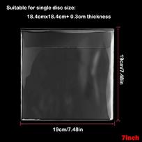 Thicken PVC LPs Album Protective Sleeve with Flap for 7/10/12 Inches Vinyl Records Protective Cover Storage Collection