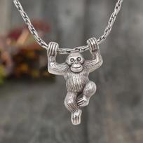 New Hip-hop Funny Gorilla Pendant European and American Style Fashion Creative Small Animal Necklace Accessories 60CM