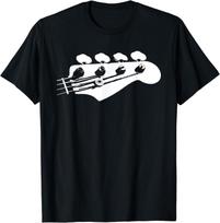 NAUJAS RIBOTAS Bosinės gitaros grojėjo Basisto Dovana Idėja Marškinėliai L black