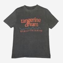 1980 TANGERINE DREAM Pasaulinis turas 80-81 MARŠKINĖLIAI Juodi 2 pusės Tamsiai pilki Perdirbimas MI683 XXL brown