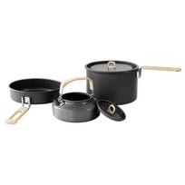 Wildrex Hot Selling Portable Aluminum Outdoor Camping Cookware Set 1.1L Capacity Folding Pot Chef's Pans for Gas/Induction