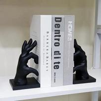 US Stock Best - Selling  OK  Gesture Bookends, Must - Have Modern Decorative Book Holders (Black,One Size) juoda