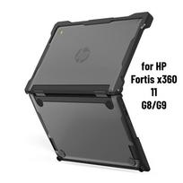 Viso korpuso apsauginis dėklas HP Pro X360 Fortis 11  G9/G8 Chromebook, atsparus smūgiams, kietas nešiojamojo kompiuterio dėklas, tvirtas apsauginis dangtelis Fortis X360 G8 G9 juoda