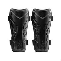 Double Strap Shin Guard EVA Padding Football Shock Absorption Leg Protectors for Adults, Black Child