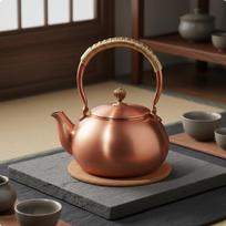 Handmade Coppery Metal Kettle Copper Teapot 1600ML Hammered 1200ML Plain