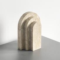 Modern Art Deco Traditional Handmade Travertine Stone Bookends Irregular Shape Telazzo 15.7x11.7x6cm Birthday Gift Adults Home