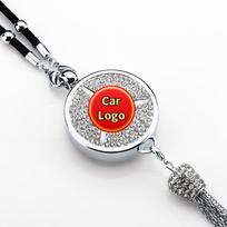 Diamond Car Decoration Interior Car Logo Shiny Crystal Drill Ball Ornaments for Luxury Car Hanging Pendant OEM/ODM