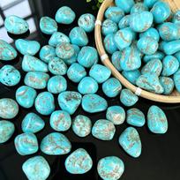 Polished Turquoise Tumbled Stones Raw Mineral Specimen Artificial Turquoise for Home Decor & Reiki 2-3 cm