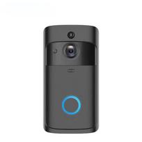 Home Smart Wireless Doorbell Camera Door Ring Wifi Video Doorbell (Black,Wireless) juoda