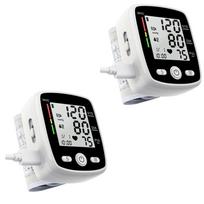 Digital Wrist Blood Pressure Monitor 2 Pack with Large LCD Display, Voice Broadcast and Carrying Case