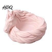 Horse Catchall Bowl Storage Tray Decorative Bowl Compact Desktop Bookshelf Decor Tray Organizer for Entry Table Dressing Bedside Office Desk A