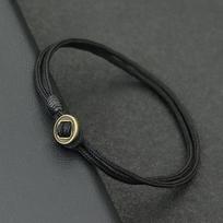 Simple Style 2mm Paracord Bracelet For Men Handmade Double Layer Vintage Viking Braslet Leisure Pulseira Nautical Wrap Bangle juoda
