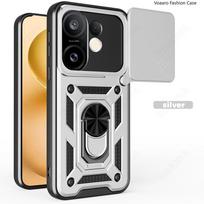 Slide Lens Armor Funda for Vivo X200 FE 5G V2503 Case for Vivo S30 Pro Mini 5G V2465A Case Magnetic Ring Stand Holder Cover Capa for Vivo X200 FE 5G sidabras