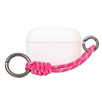MONOCOZZI AirPods Pro 3 Frosted with Carabiner Simple Wireless Charging with AirPods Pro 3 ESSENTIALS Translucent Pink Case, Clear, Shockproof,