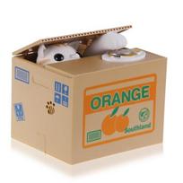 Panda Cat Thief Pinigų dėžutės Žaislinės Piggy Banks Dovanų Vaikams Pinigų Dėžės Automatinės pavogtos monetos Piggy Bank pinigų taupymo dėžutė Pinigų dėžutė White cat