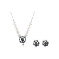 Swarovski gulės dizaino rodžio padengtas karoliai moterims Sidabrinis 5680875 Box (Random Color) white