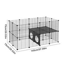 Guinea Pig Cages 57.09x29.53x29.53in Portable Metal Fence Rabbit Cage Pet Playpen for Guinea Pigs/Bunny/Hedgehogs/Chickens juoda