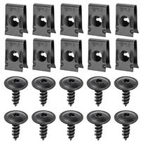 Automatiniai savisriegiai tvirtinimo elementai Automobiliniai metaliniai U formos tarpikliai Savisriegių varžtų rinkinys Automobilio, motociklo modifikavimo priedai x1 set (20pcs) black