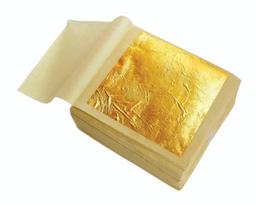 24k Pure Edible Gold Vark Golden leaf 50MMx50MM Gold Foils 25 sheets for cake sweets ayurvedic medicine face treatment anti aging spa (25)