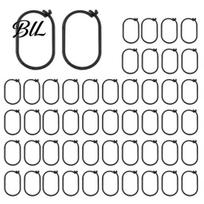 Awning Curtain Hooks 50/100Pcs Plastic Gazebo Hook, Heavy Duty Mosquito Netting Outdoor Black Track for Hotel, Accessories 50pcs A