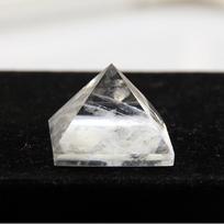 Natural Clear Crystal Pyramid Ornament Raw Stone Polished Crystal Figurine Craft Factory Direct 2cm