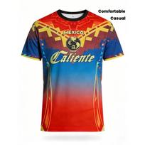 Men's Football Jersey Mexican Crew Neck Comfortable Sport - Mexican Civilization Print Ideal for Matches, Training and Casual Wear S