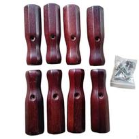 8 Pieces Wooden Foosball Handle Easy to Install for Arcade Wood Wine Red