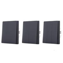 Tuya Zigbee Switch No Neutral Smart Wireless 123 Gang EU Puss Button 2 Ways Wall Light Switch Work with Alexa, Google Home (Black,86mm*86 mm&1 Gang L and N Wire) juoda