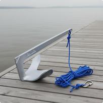Bruce nerūdijančio plieno inkaras baidarei greito sujungimo kabliukas jūrų įranga mažam laiveliui, jachtai 02KG 1KG SET - Hot-dip