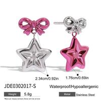 Youthway Metal Love Heart Star Drop Earrings Stainless Steel Anti Allergy Premium Jewelry Daily Waterproof Stud Earring