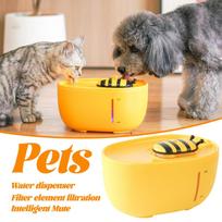 Automatic Pet Water Fountain – Modern Design, 2L Capacity, Ultra-Quiet Pump, BPA-Free, for Cats and Dogs One Size geltona