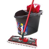 Set de nettoyage - Vileda - Ultramat 2en1 - Housse microfibre - Seau avec Power presse - 2 pièces