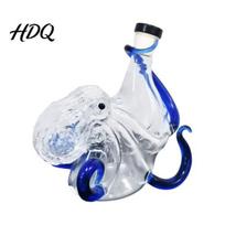 Hand-blown Whiskey Decanter 3D Octopus Shaped Glass Liquor Bottle 350ml Borosilicate Decanter Handmade Bottle Spill-Free Decorative Pouring