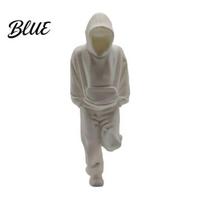 PLA Material Ornament Thinker Figurine 3D Printed Sweatsuit Man Statue for Home Racer Design Figurine Office Desk Bookshelf Decor Collectible balta