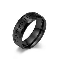 Vintage Odin Norse Viking Amulet Rune Rings For Men Women 316L Stainless Steel Words Ring Wedding Jewelry Valentine's Days Gifts 8