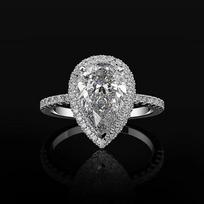 Delicate Waterdrop Geometry CopperColor Rings for Women Fashion Metal Inlaid White Stones Ring Jewelry 5