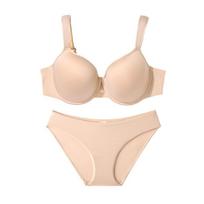 Bras That Make Busts Look Smaller Anti-sagging Push-up Bras with Full Cup Coverage Breathable Seamless Panties Plus-size Underwear Sets 75C