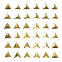 Strass adhésif Triangle Doré 1cm 36 pièces