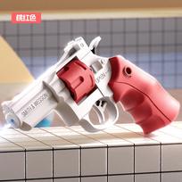 1PCS Summer Water Gun Toy Mechanical Continuous Revolver Water Gun Toys Boys Girls Outdoor Beach Water Toys Kids Holiday Gifts raudona
