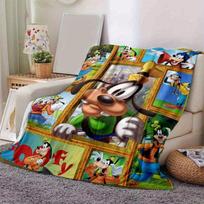 Goofy pledas Itin minkštas, šiltas, jaukus užtiesalas svetainei, sofai, keturiems sezonams Kelioninis aksesuaras Mielas animacinių filmukų personažas Namų dekoracija 80x120cm