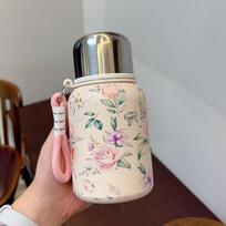 Elegantiškas Kinijos Retro Gėlių Izoliuotas Nerūdijančio Plieno Vandens Butelis Moterims S balta