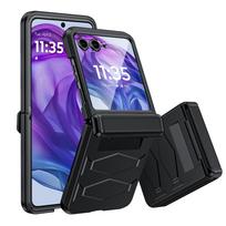 For Motorola Razr Ultra 2024/Razr Pro 2025/Razr Pro 2026 With Hinge Protection, Built-in Screen Protector Shockproof All-Inclusive Phone Cover-Blue juoda