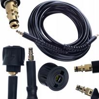 Rosfix 10m Click-Click high-pressure hose for Kärcher K2 K3 K4 K5 K6 K7 pressure washer + 10m Kärcher Quick Connect high-pressure hose extension