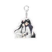 6CM The Husky And His White Cat Shizun Anime Keychain Chu Wanning Mo Ran Cosplay Acrylic Keyring  Cute Bag Pendant  Fans Gift 6 cm