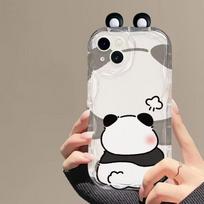 Cute Panda Wrist Strap Case For Motorola Moto Edge 50 Fusion Pro Ultra G84 G14 G75 G35 G05 G15 G22 G30 G24 G54 G34 E13 E22 G35 Motorola G84 5G